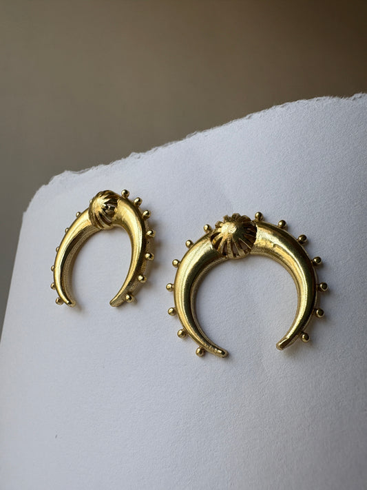 Tribal moon earrings