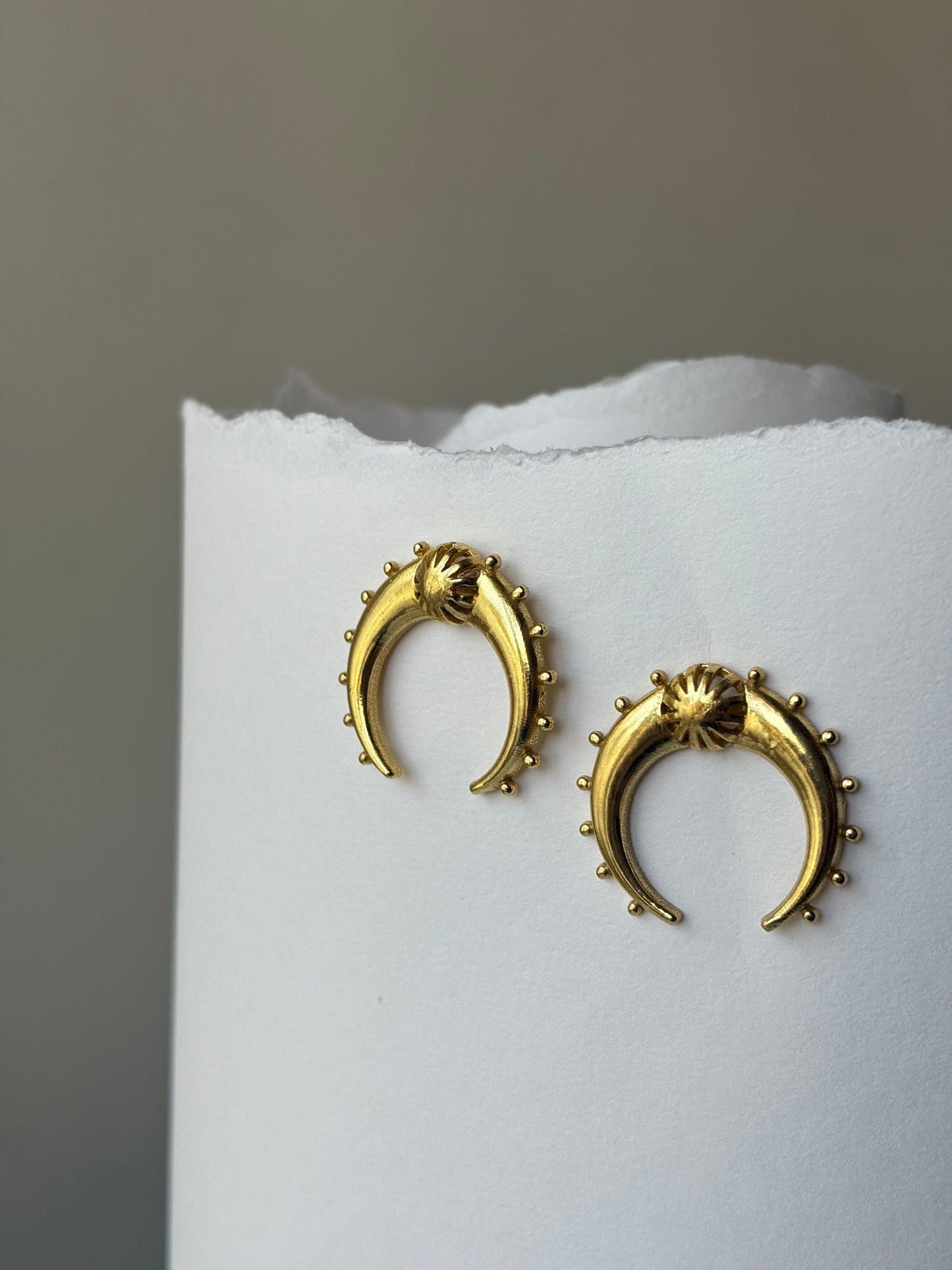 Tribal moon earrings