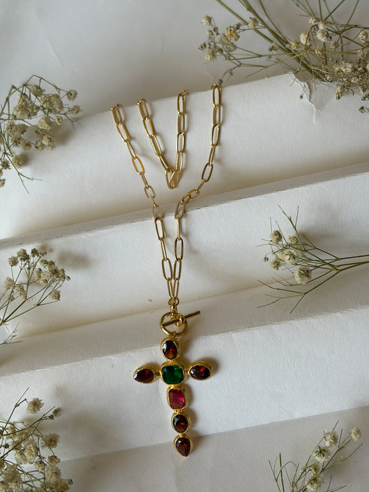 Stone cross chain