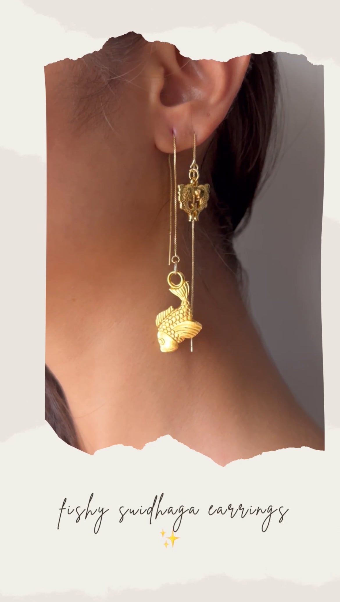 Fishy Sui Dhaga earring
