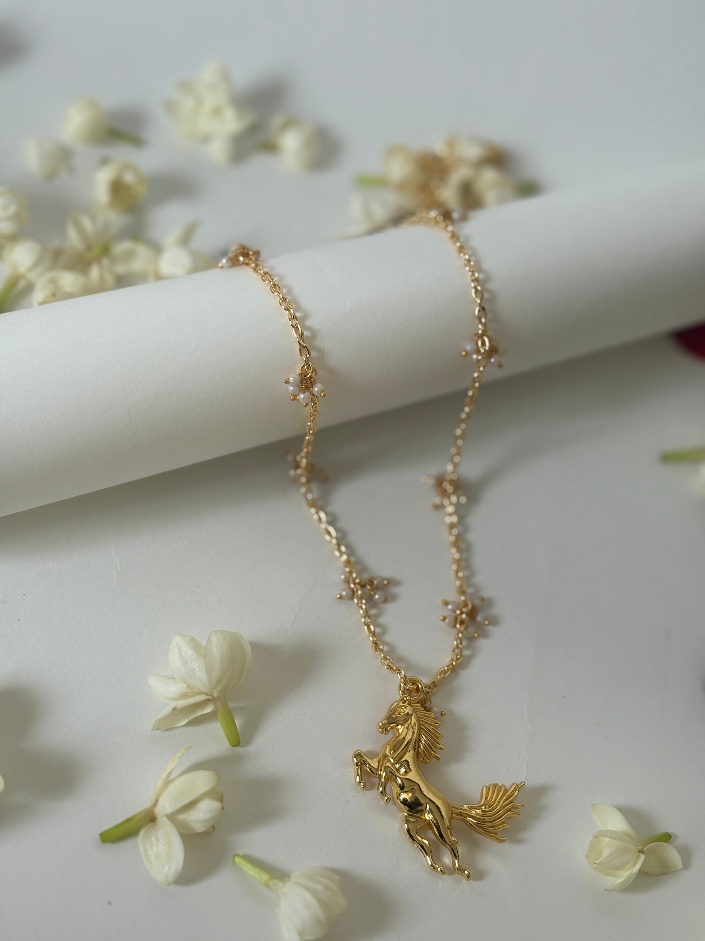 Pearl Horse necklace