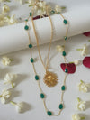 Emerald sun necklace