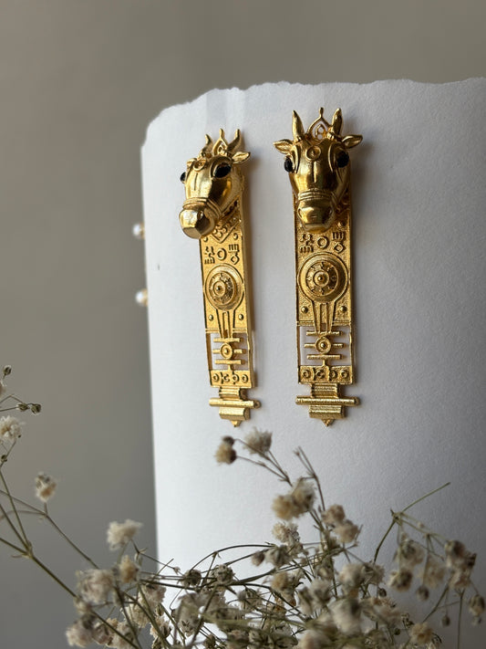 Tribal Taurus earring