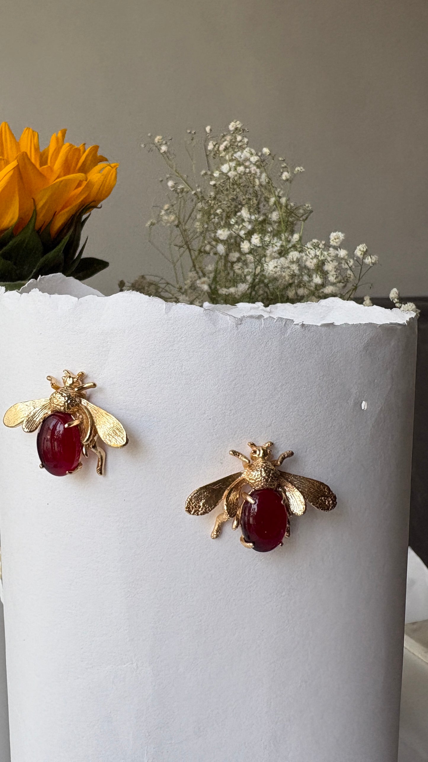 Ruby Bee earrings