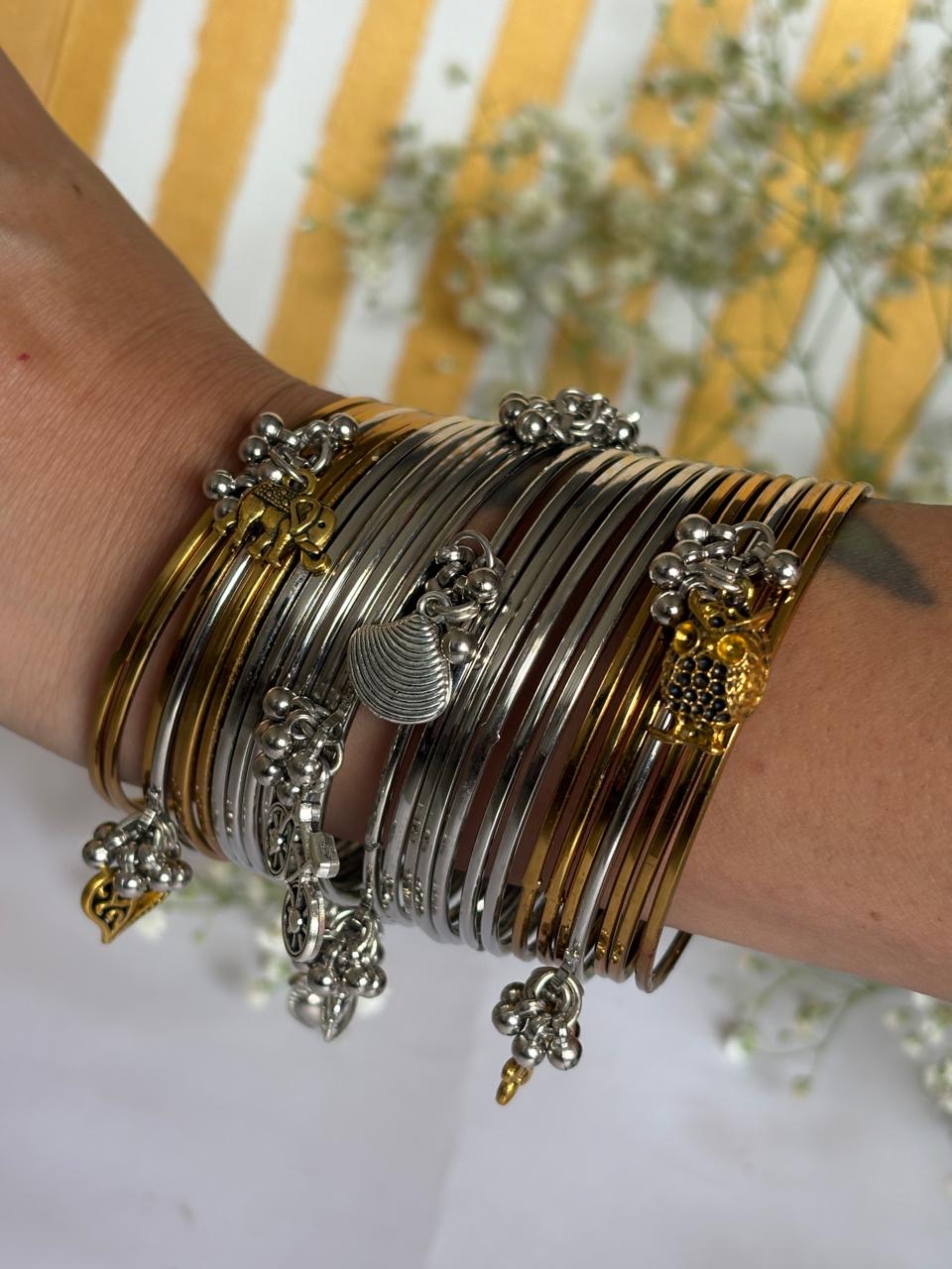 Dual tone charm Bangels