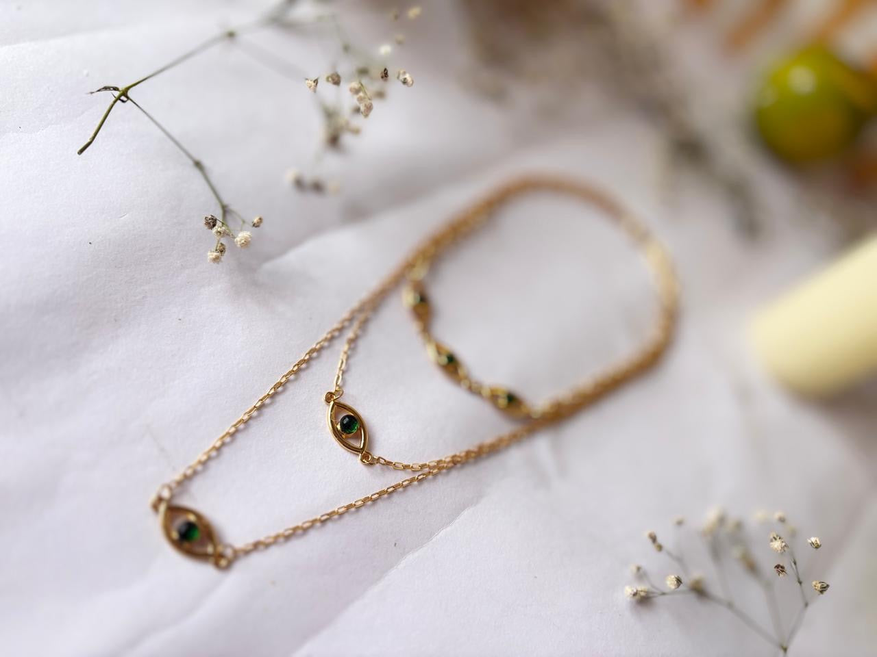 Evil eye neck stack