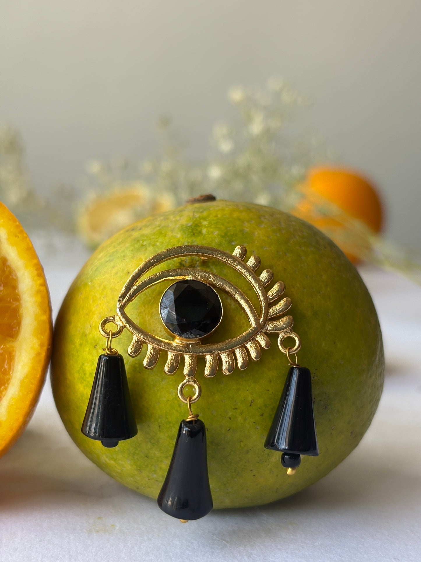 Evil eye earring