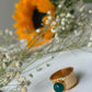 Emerald circle ring