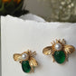 Emerald Bee earrings