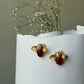 Red bee earrings