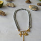 Dualtone safety pin necklace
