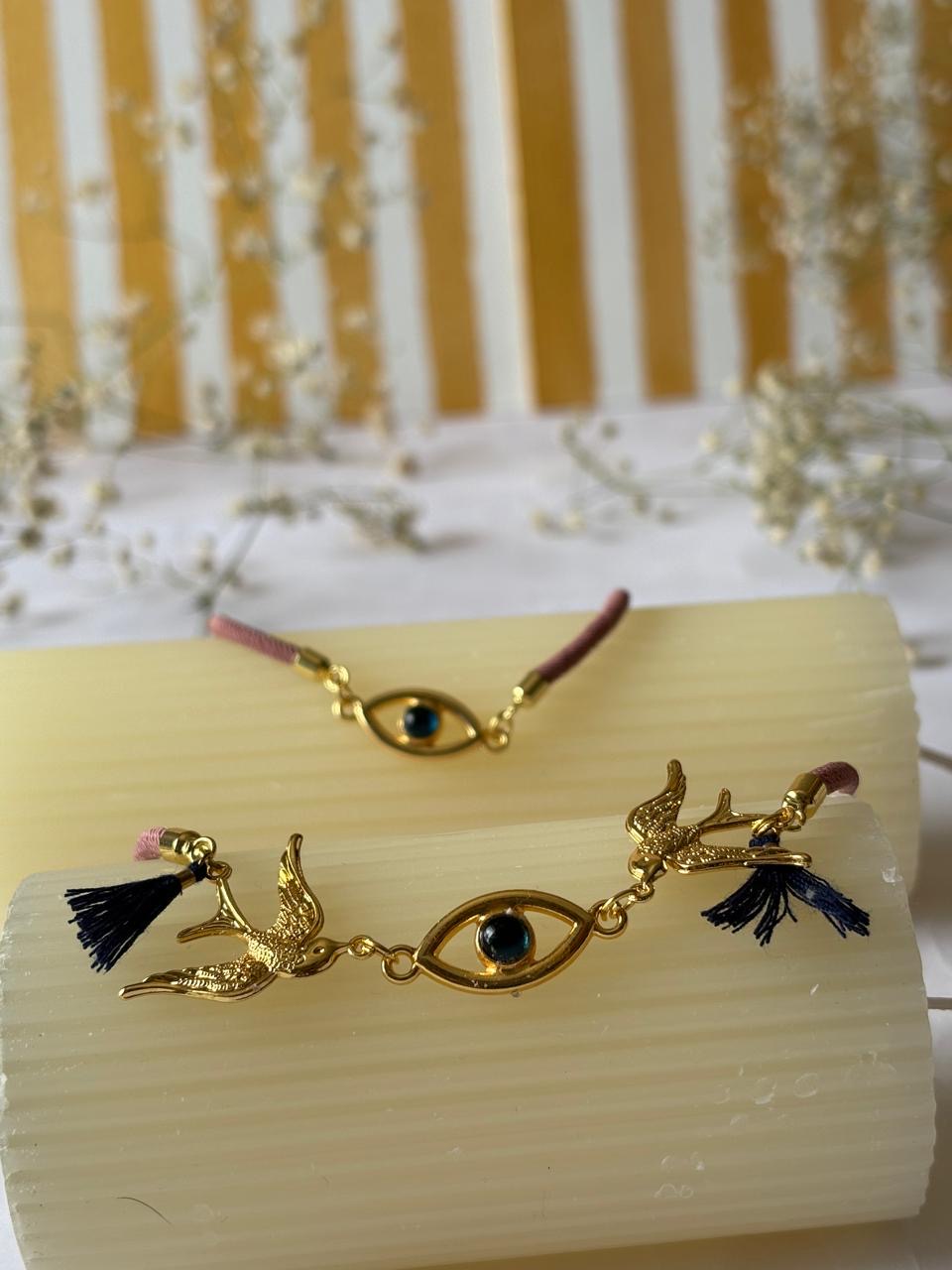 Evil eye Rakhi set (bhai & bhabhi)