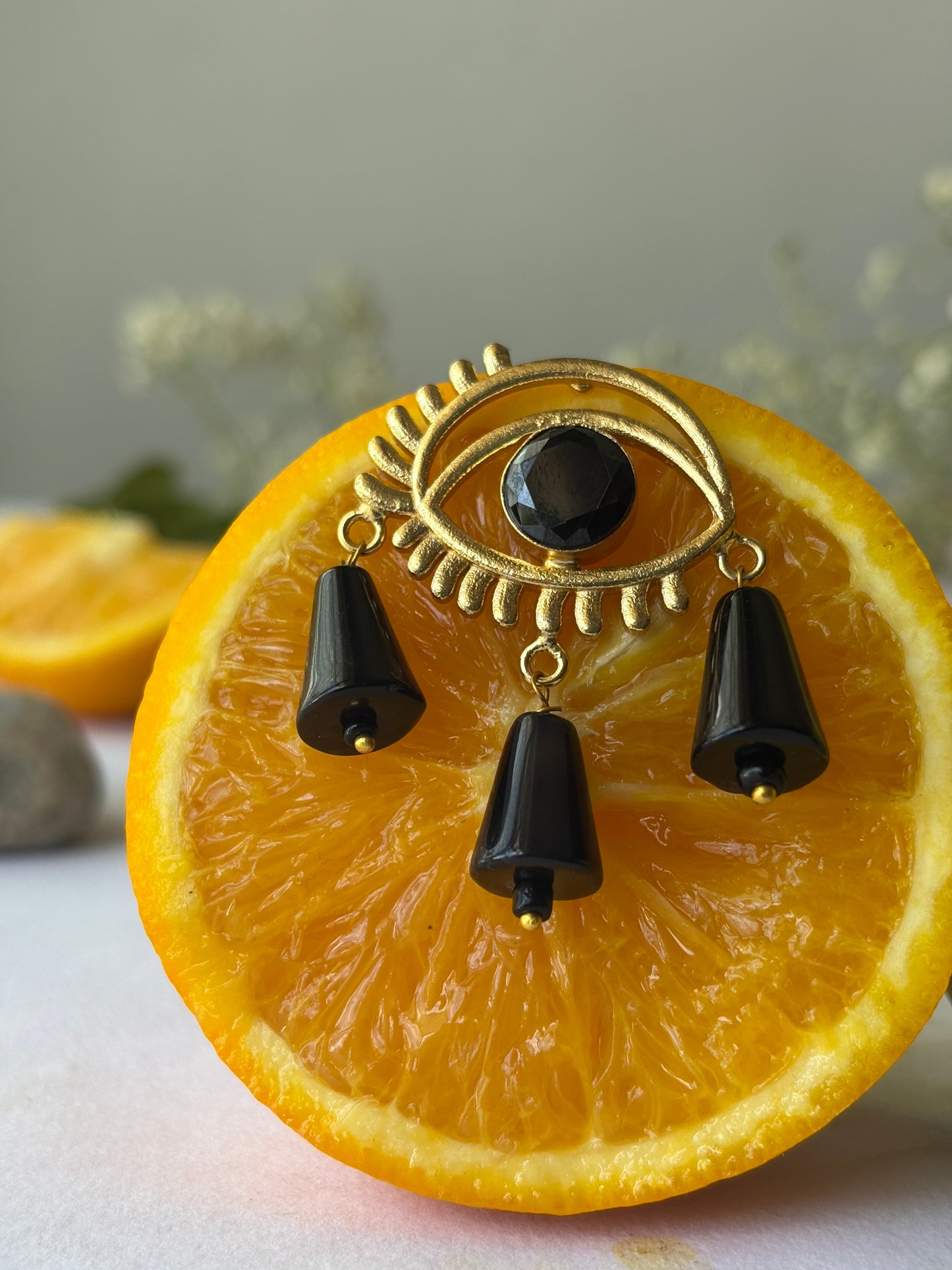 Evil eye earring