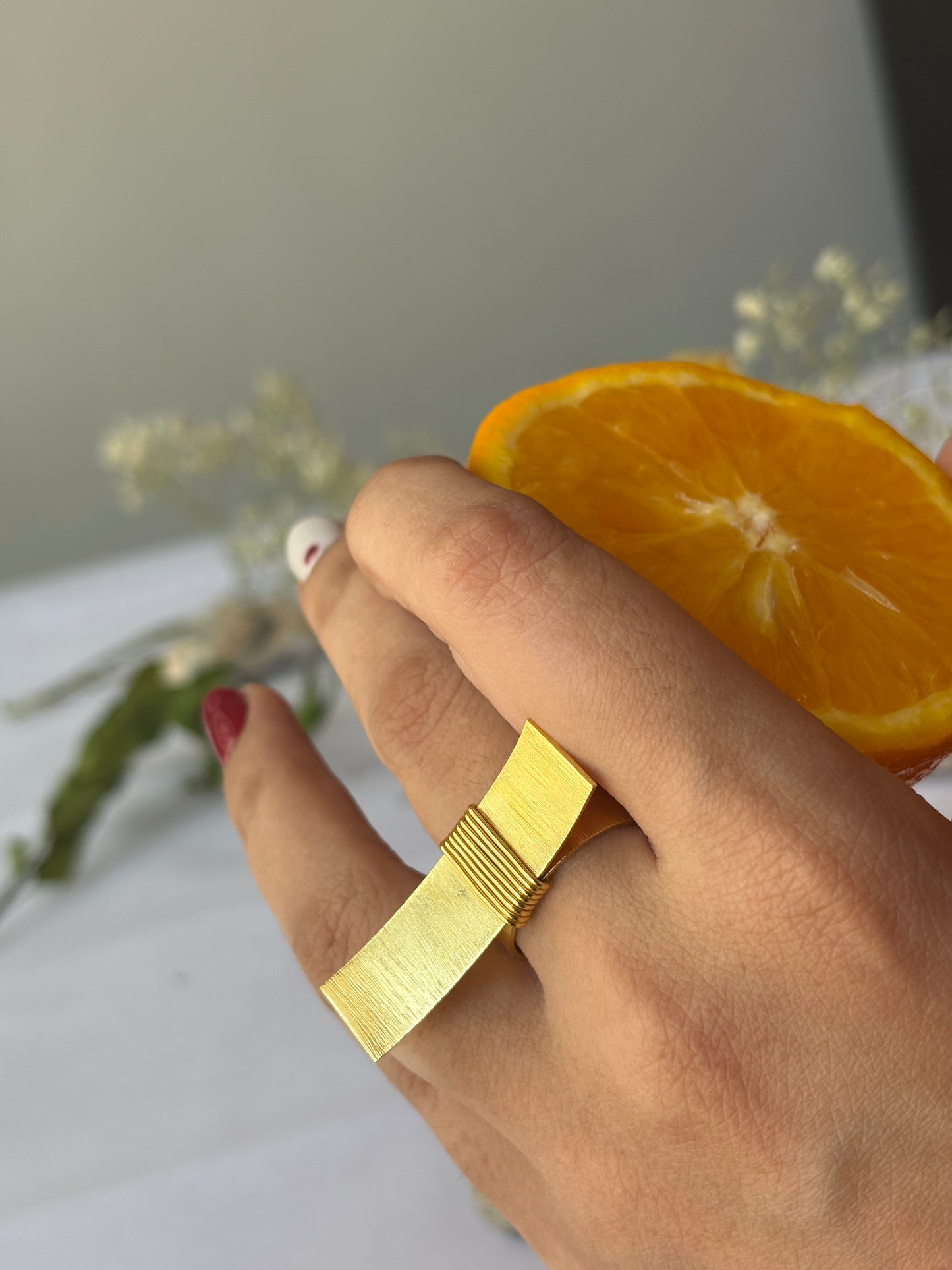 Gold belt Ring