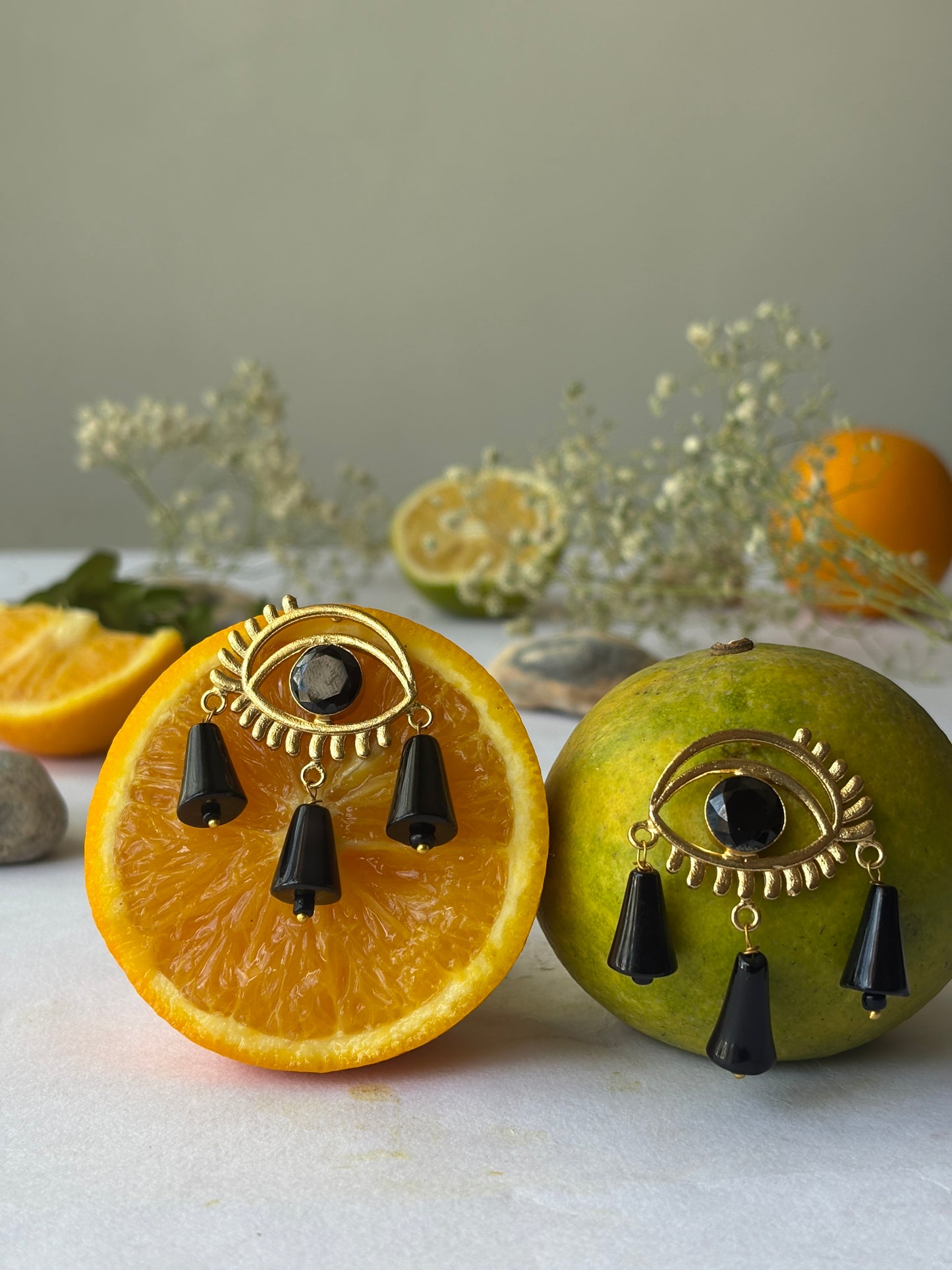 Evil eye earring