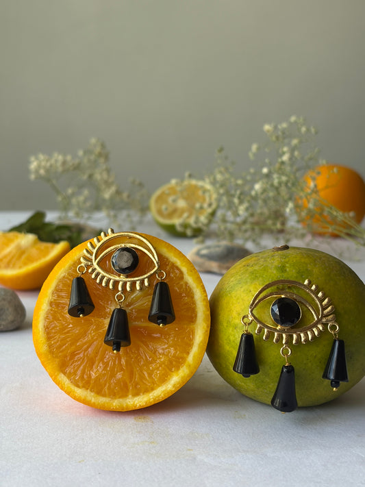 Evil eye earring