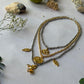 Dual tone charm necklace