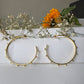 Doted golden hoops