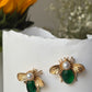Emerald Bee earrings