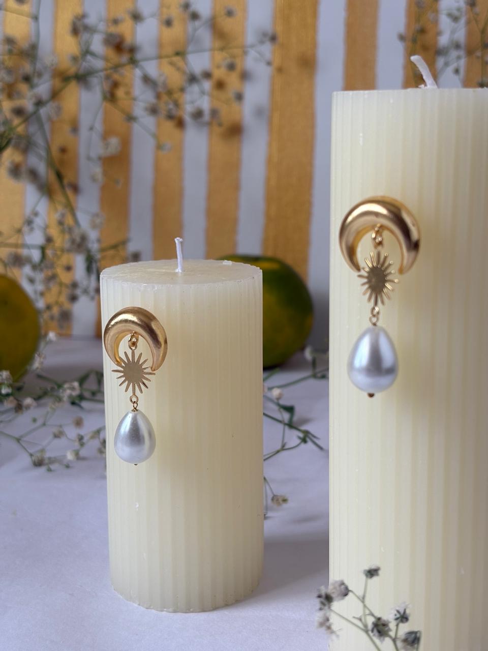Pearl moon Earrings