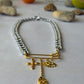 Dualtone safety pin necklace