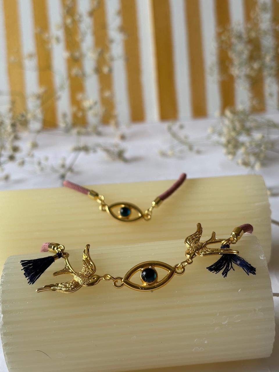 Evil eye Rakhi set (bhai & bhabhi)