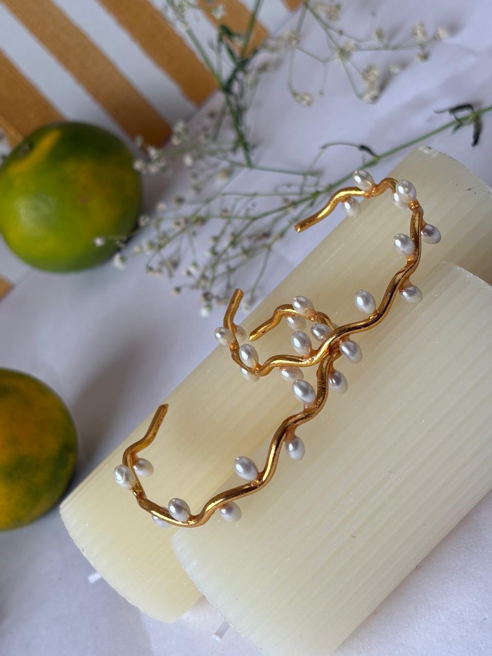 Pearl wave Bangels (set of 2)