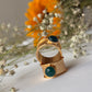 Emerald circle ring