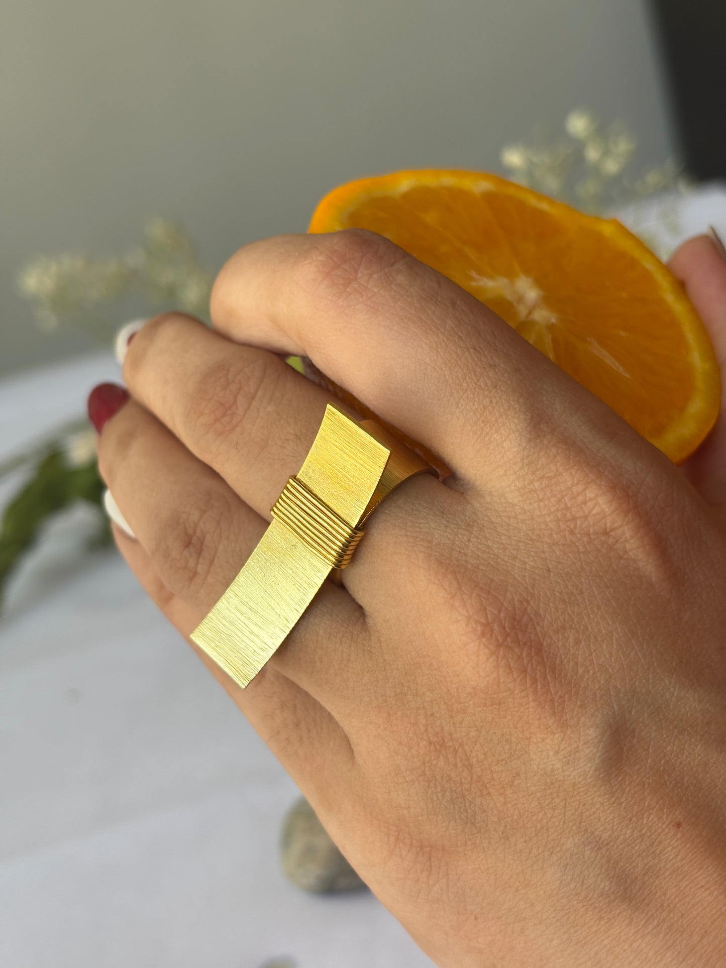 Gold belt Ring