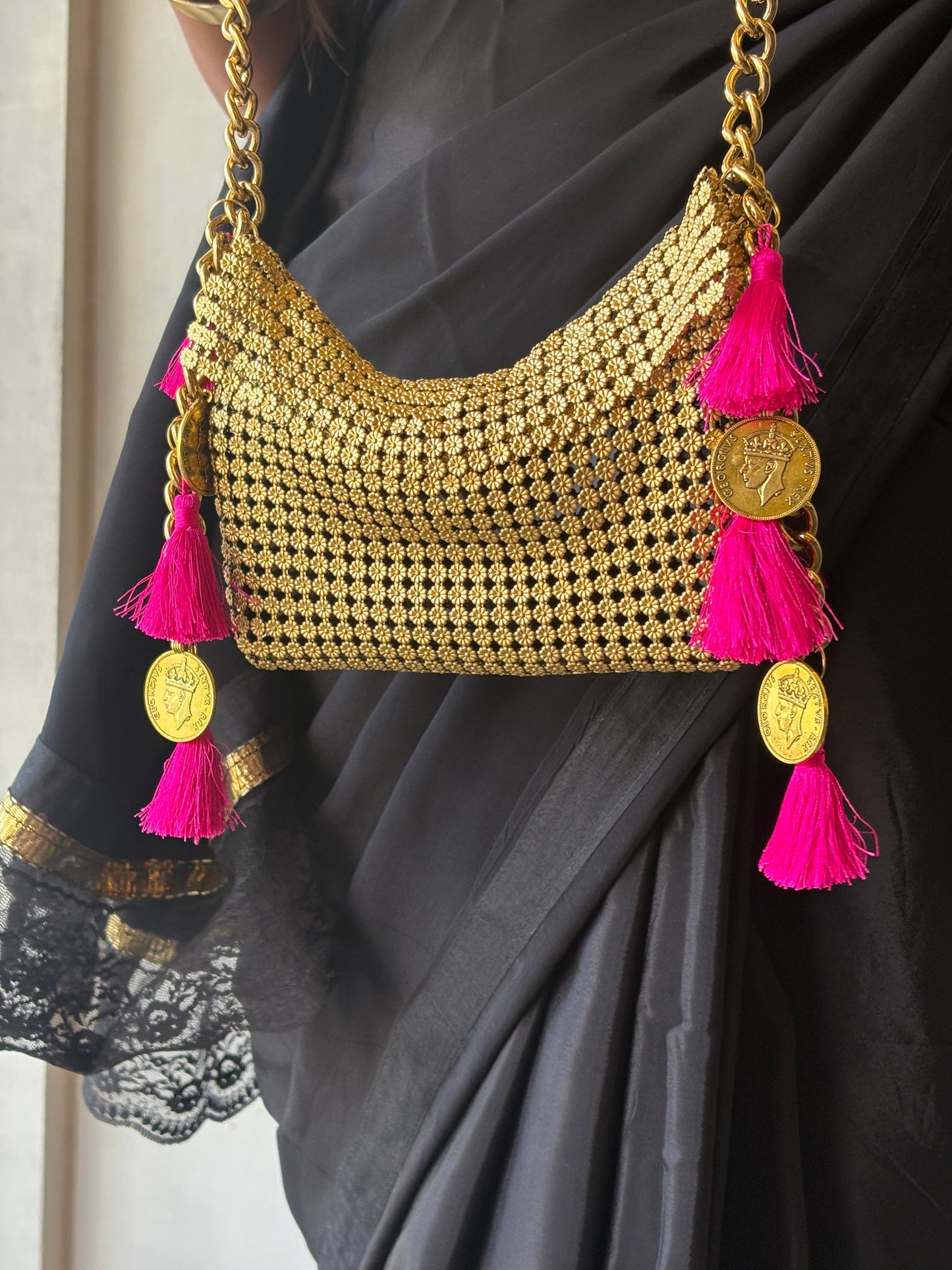 Golden sassy bag