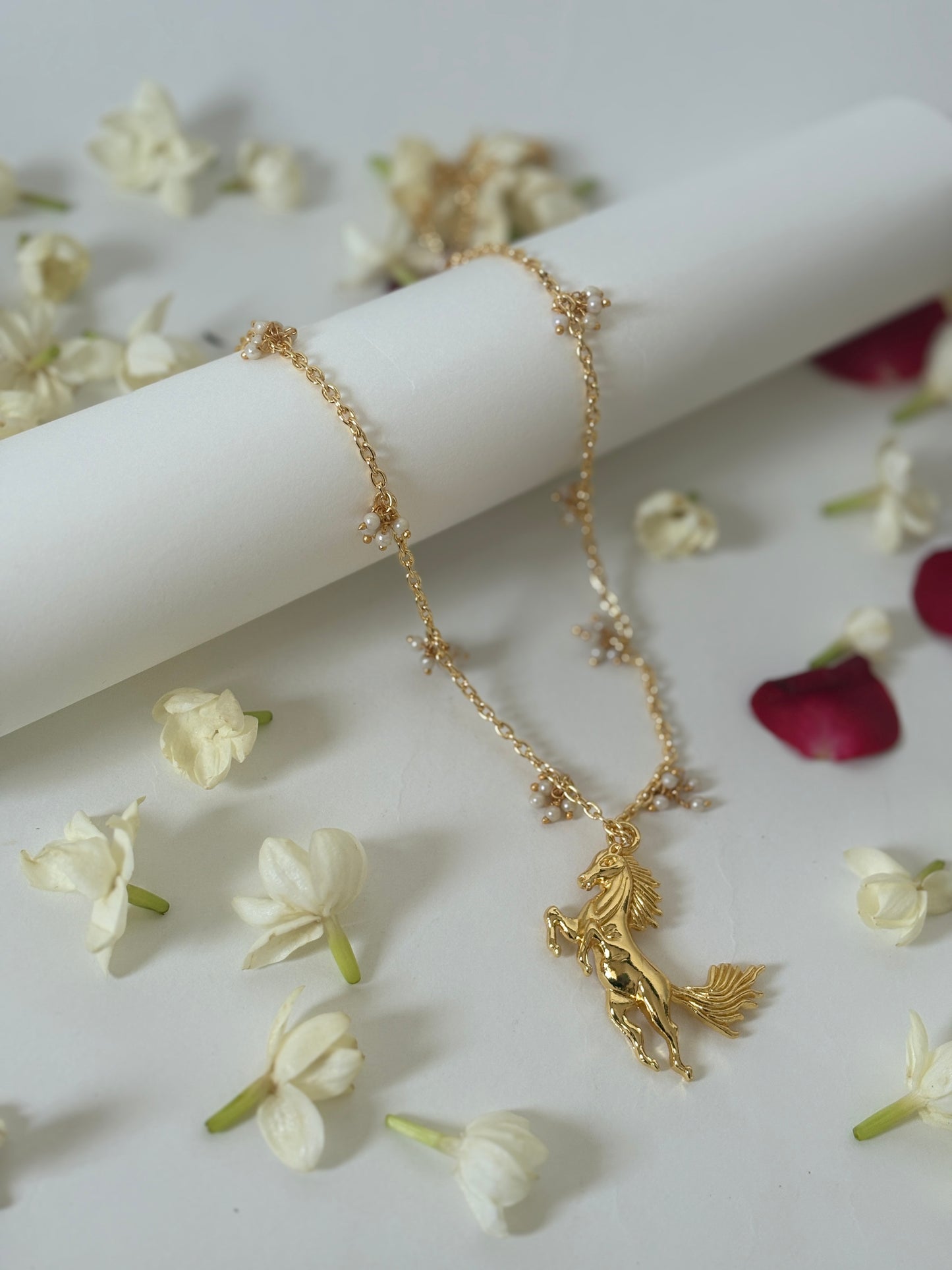 Pearl Horse necklace