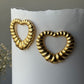 Croissant heart earring