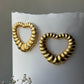 Croissant heart earring